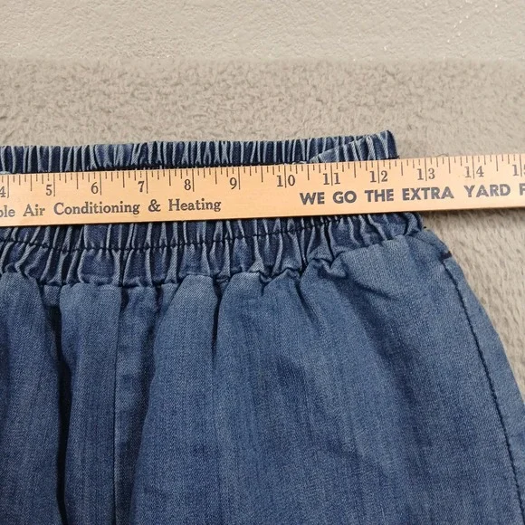Naked Wardrobe Denim Jogger Pants Medium Wash Elastic Waist Size Medium EUC - Picture 8 of 12
